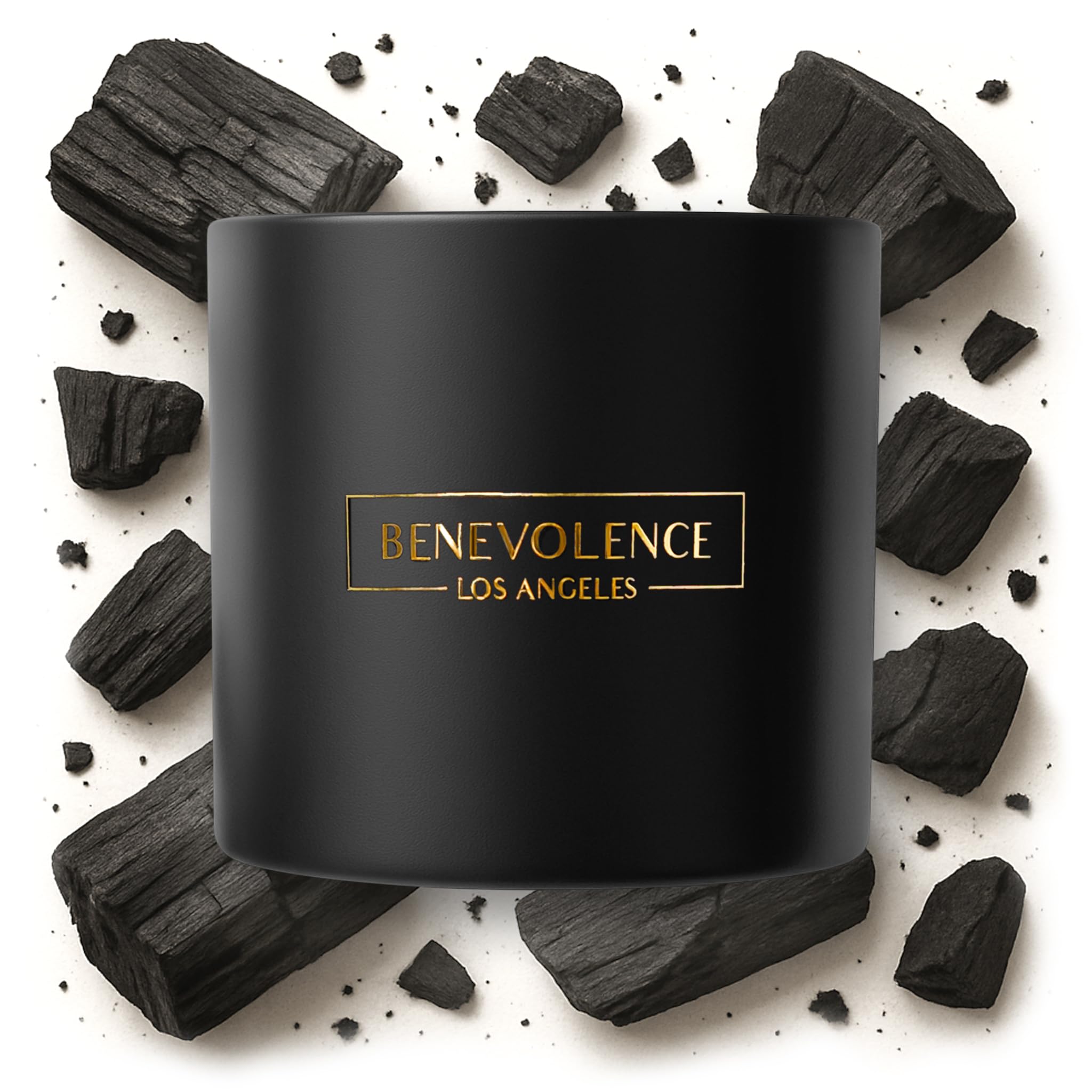 Benevolence LA Charcoal Candle Scented Candle  14.5 oz Scented Candles for Home  Natural Soy Candles Gifts for Women, Aromathera